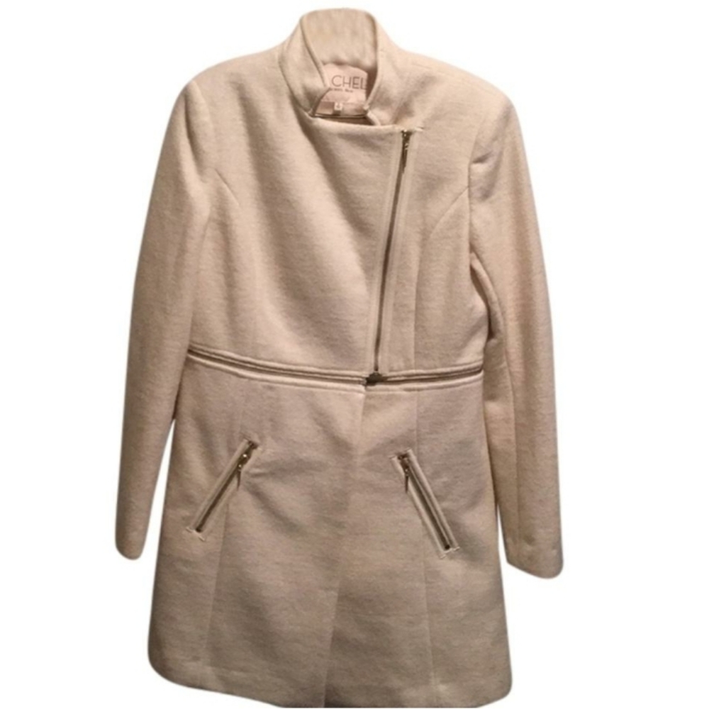 RACHEL ROY Cream Convertible Coat/Cropped Coat